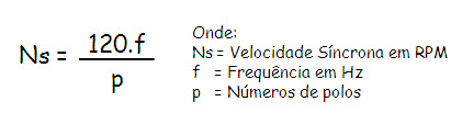 fórmula de velocidad del motor trifásico