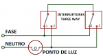 Interruptor de tres vías (paralelo) o llave de hotel